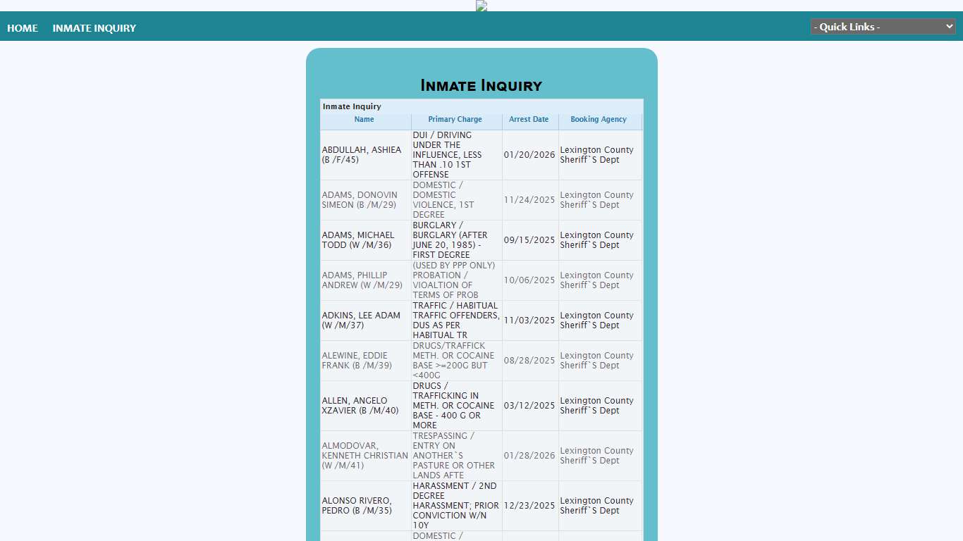 Lexington County Sheriff Office P2C